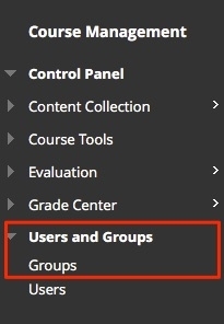 Select Groups from users and groups to access the groups page